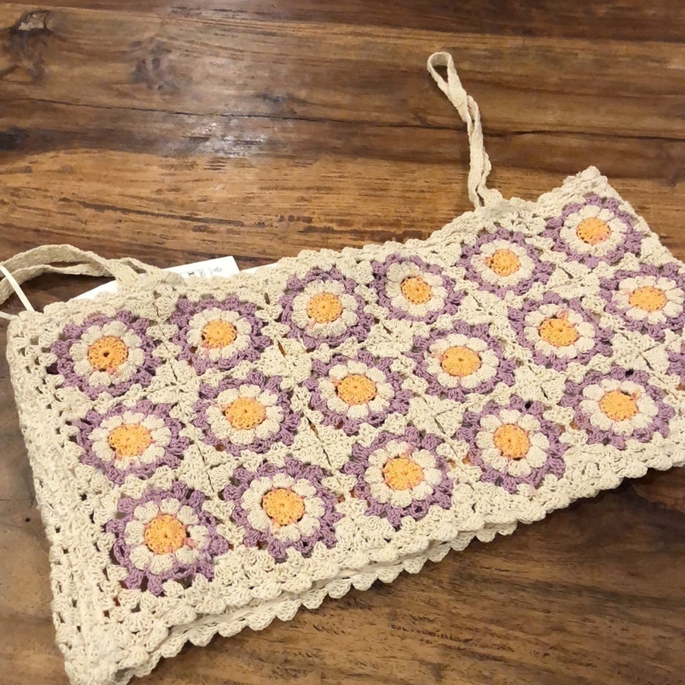 Zara Crochet Daisy Top XS/S - Picture 9 of 11